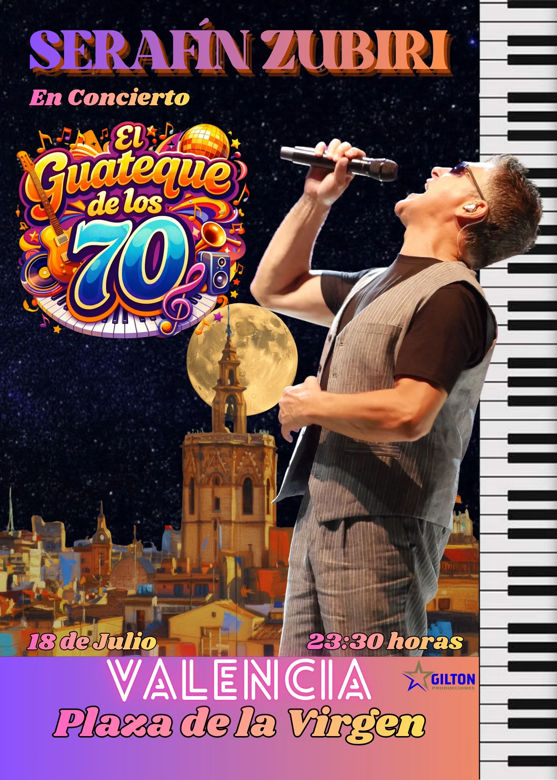 Serafín Zubiri en la Plaza de la Virgen de Valencia